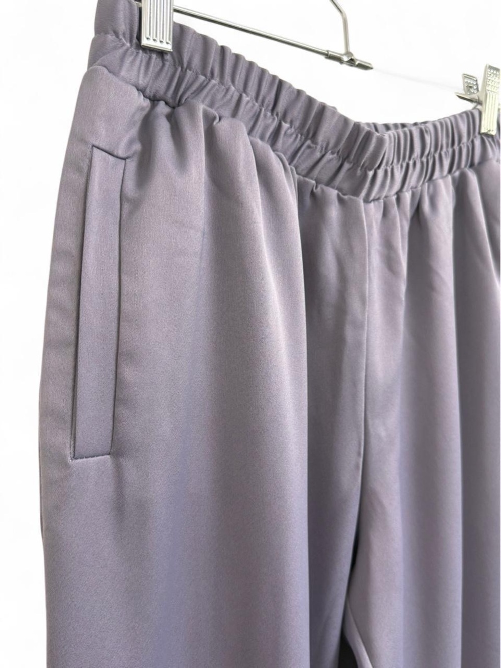 ASOS DESIGN relaxed pyjama suit wide leg in purple - Picture 3 of 6